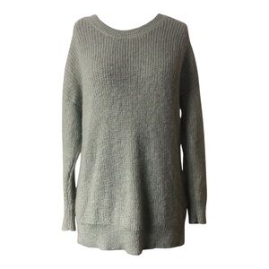 COS Women's Sage Green Crew Neck Sweater Size S Mohair Wool Nylon